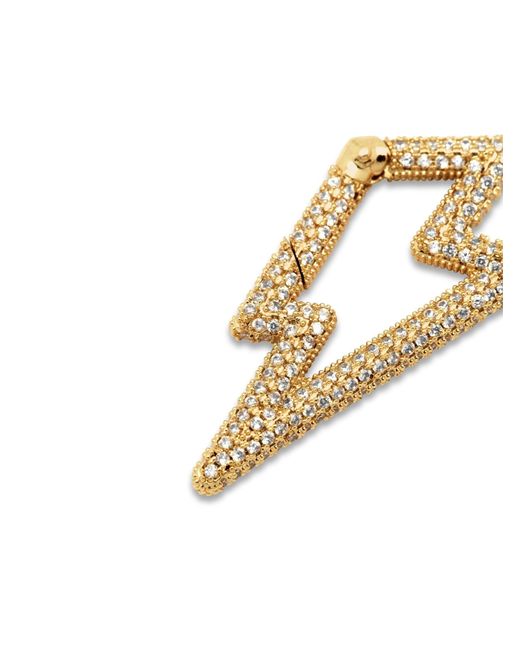 Jaredjamin White Lightning Bolt Pavé Clicker Clasp