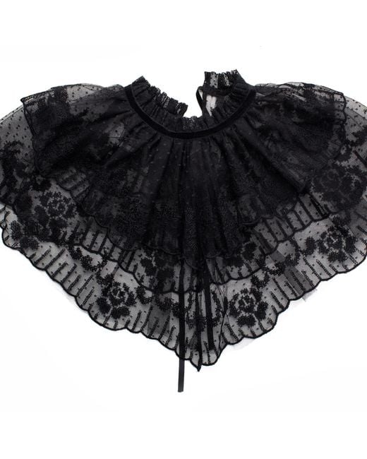 Azima Musayeva Black Dalila Floral Collar