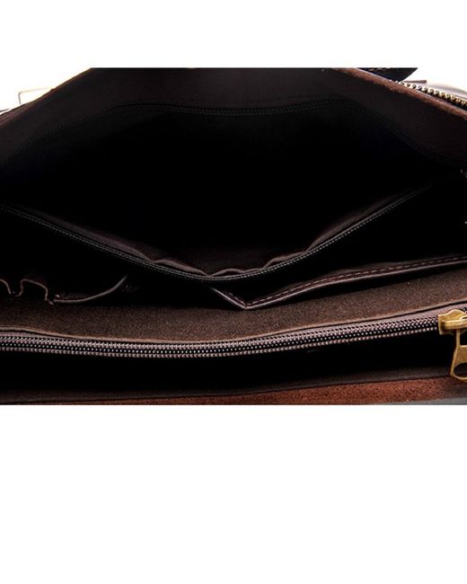Touri Brown Worn Look Genuine Leather Laptop Bag for men