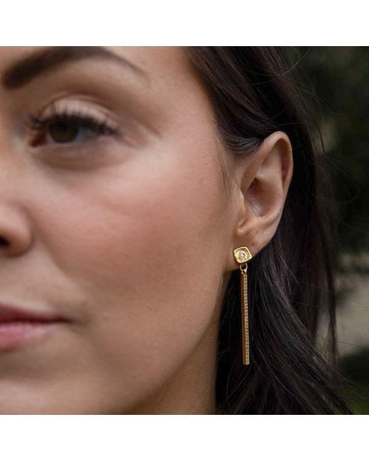 Loni Paul Jewelry Metallic Crystal Bar Earrings