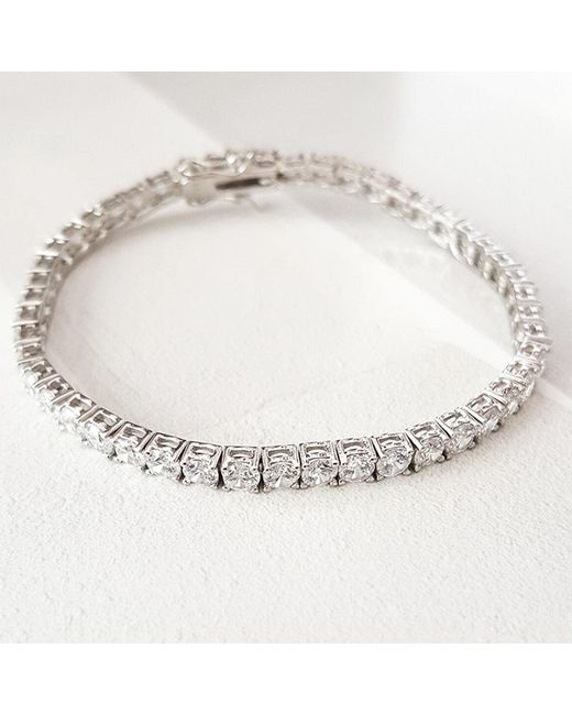 Spero London Black Sterling Tennis Bracelet