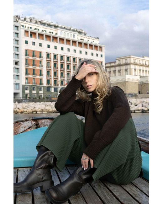 SALANIDA Brown Marina 100% Merino Jumper Chocolate