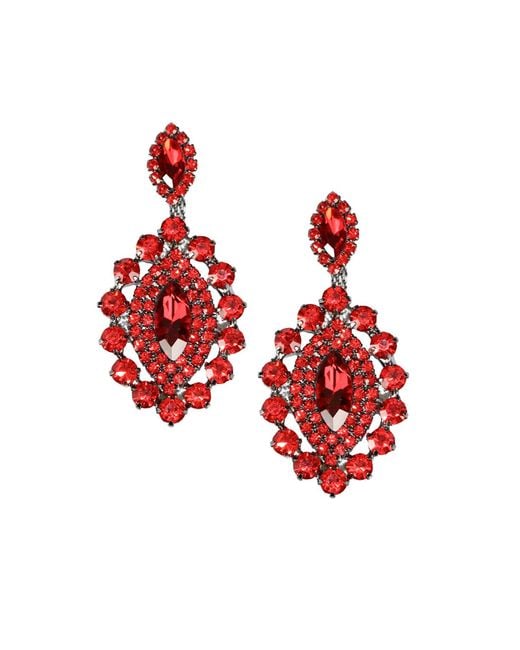Maison De Gala Red Harper Crystal Earring