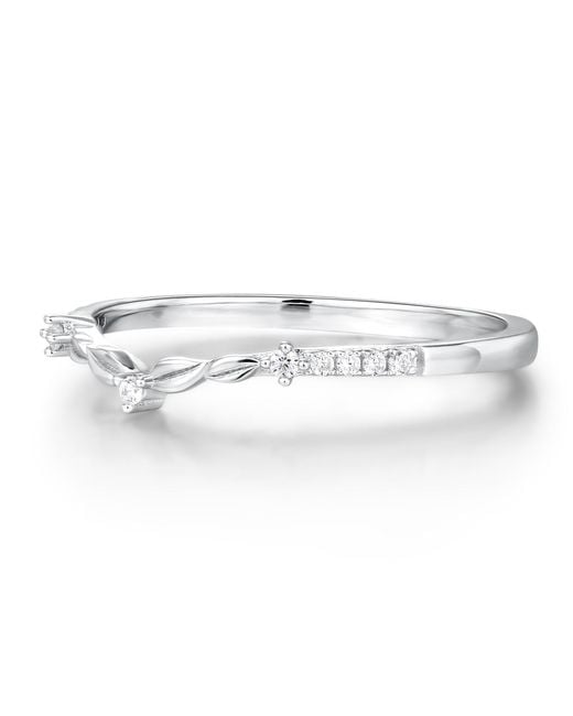 Azura Jewelry New York White Glowing Orchid Band Vermeil
