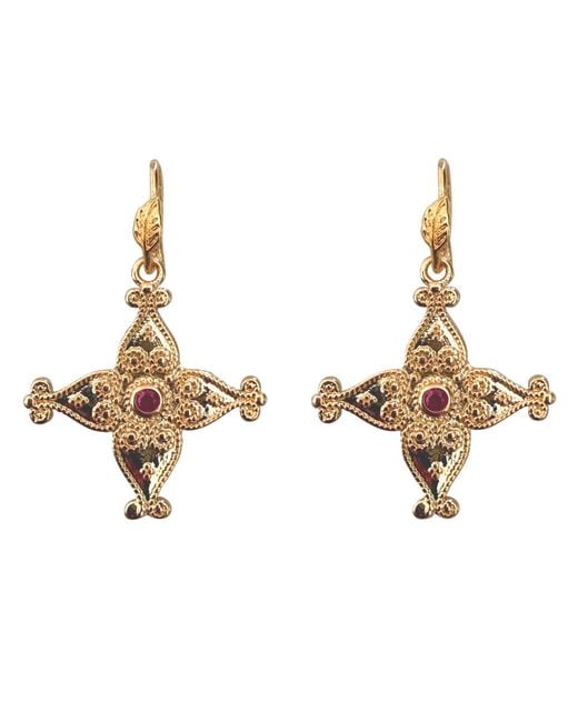 IN CAUDA VENENUM Metallic Makeda Earrings