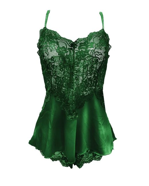 Carol Coelho Green Paradox Dark Emerald A-Line Babydoll Set