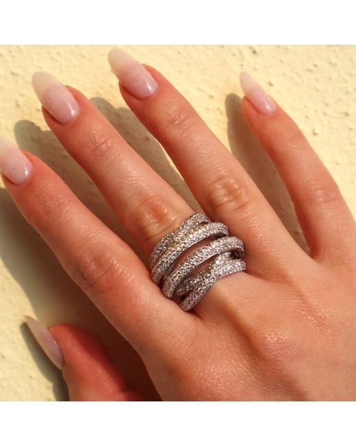 Mineralgems•Studio Metallic Crossed Circle Ring