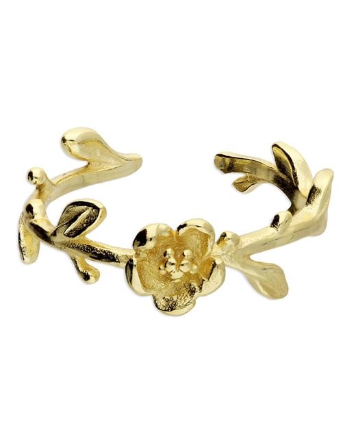 Kaizarin Metallic Plated Flower Toe Ring