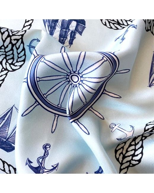 Ralufineart Green Silk Pocket Square Nautical Chic for men