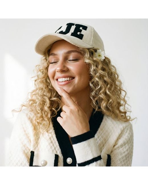 Chanel Joan Elkayam Black Neutrals Off C J E Corduroy Textured Cap