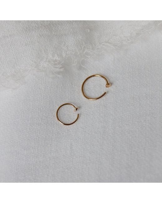 Zohreh Metallic Mini Nose Ring 9K