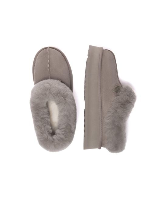 EverAu Australia Brown Topknot Leather Slippers