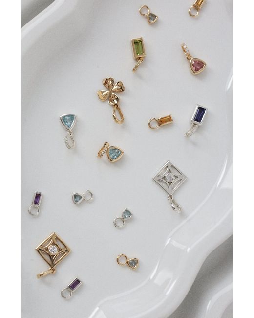 Hillary Alexandria White Ever Amethyst Earring Charm Pair