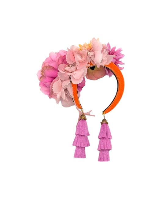 Julia Clancey Pink Doris Lilac Swinglette Bloom Flower Band