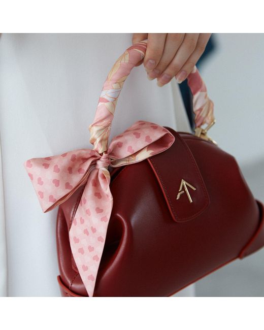 Lost Pattern Pink El Amor Silk Twilly Neck Bow