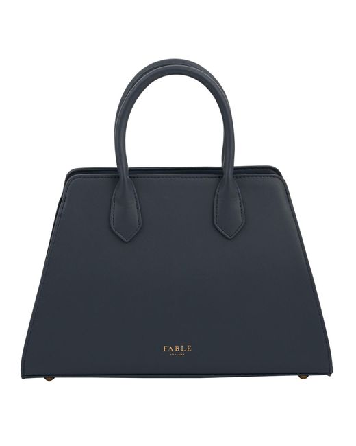 Fable England Blue Ditsy Structured Tote