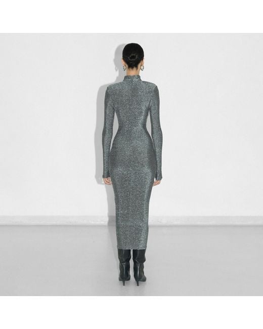 Vestiaire d'un Oiseau Libre Blue Bodycon Lurex Dress