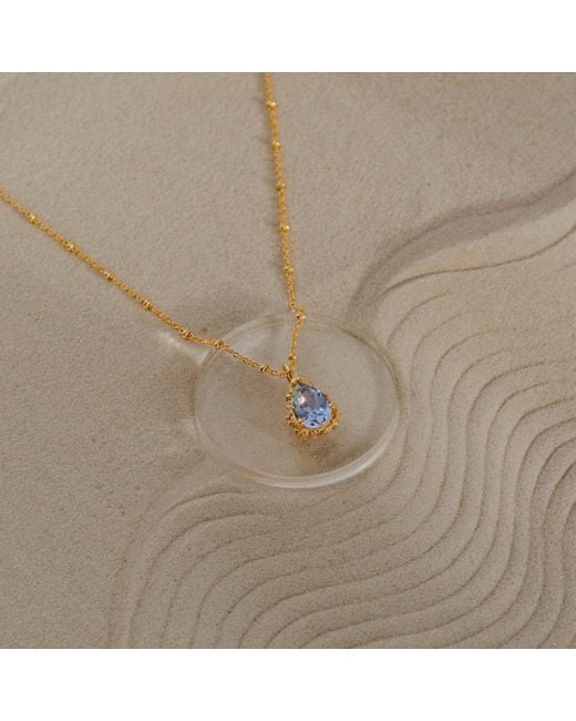 Dainty London Metallic Vermeil Topaz Necklace