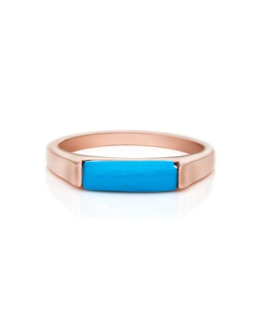 Preeti Sandhu Blue 14K Plated Slim Stacking Ring