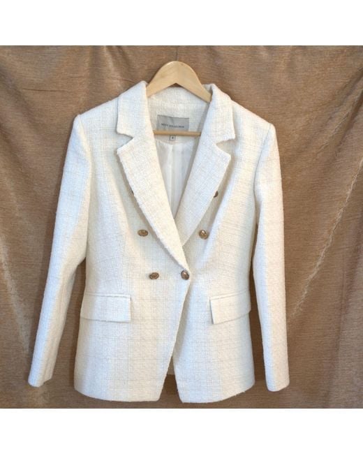 Nuvv Collection Natural Modern Casual Button Tweed Jacket