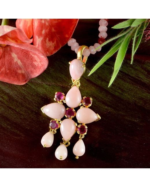 Emma Chapman Jewels Red Opal Ruby Pendant