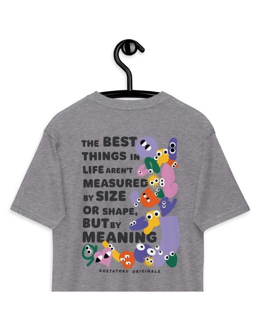 Anchor and Crew Gray Heather Gustatory Originals Shapes & Heavy Cotton Embroidered T-Shirt for men