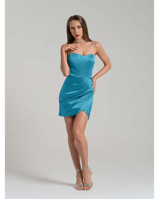 Tia Dorraine Blue A Touch Of Glamour Mini Dress
