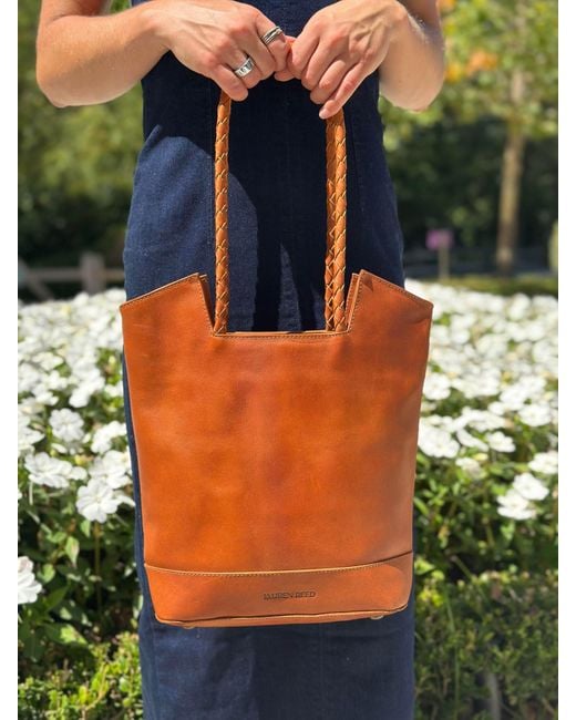 Lauren Reed Co Brown Neutrals The Carmen Leather Tote