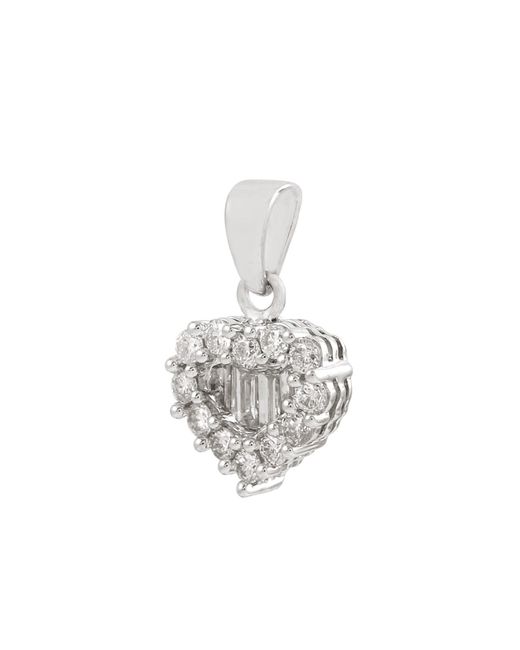 Artisan White Heart Diamond Halo Pendant