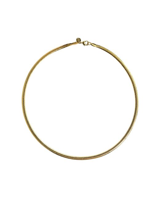 Miss Cecilia Metallic Herringbone Snake Chain Necklace