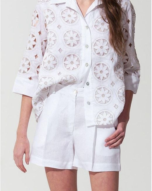 MARICEL White Aura Shorts