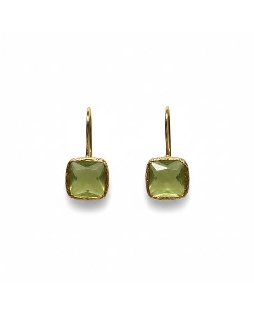 La Pluie Jewellery Green Olina Earrings