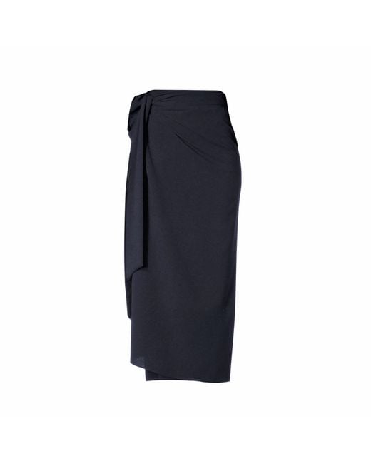 Meem Label Blue Amari Wrap Skirt