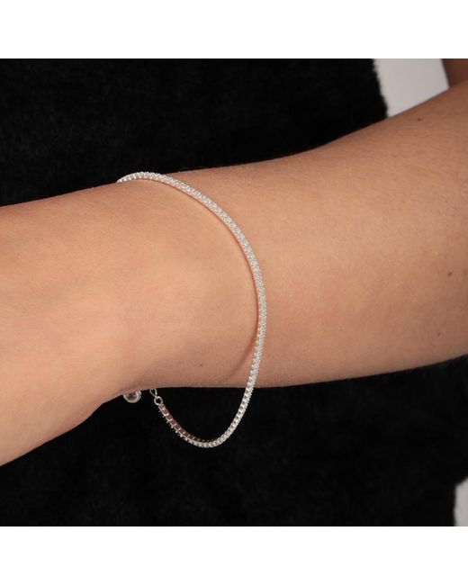 Esterah White Classic Tennis Bracelet