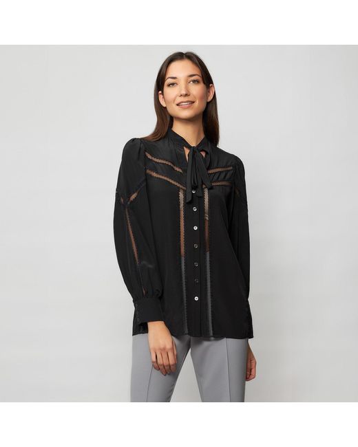 Solgo Atelier Black Alexis Mulberry Silk Blouse