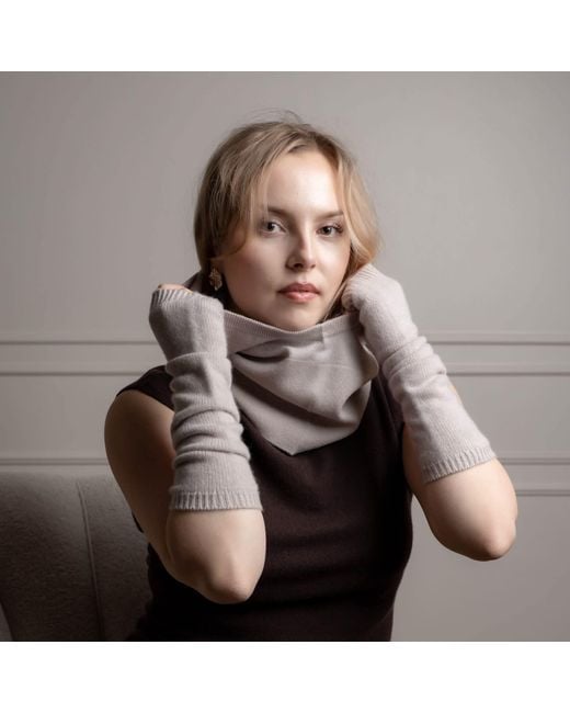 Fiora Muse Purple Cashmere Arm Warmers