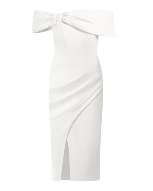 Tia Dorraine White Signature Of The Sun Midi Dress