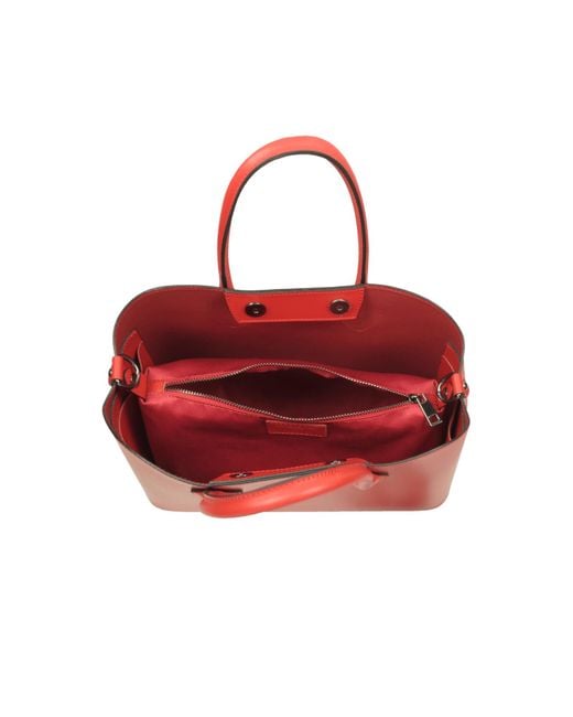 Le Parmentier Red Jackie Leather Tote Bag
