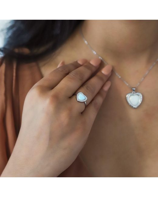 Luna Charles Metallic Roxanne Opal Heart Ring