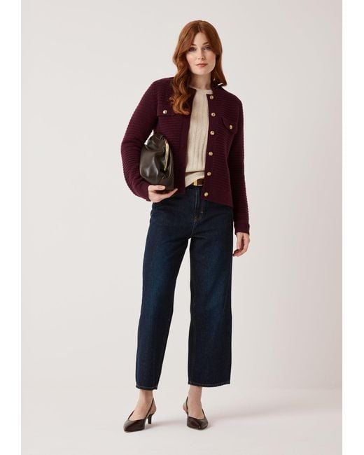 Loop Cashmere Purple Cashmere Military Jacket