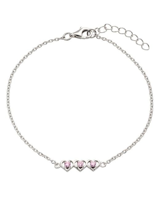 Belinda Jewelz Metallic Tourmaline Triple Heart Bracelet