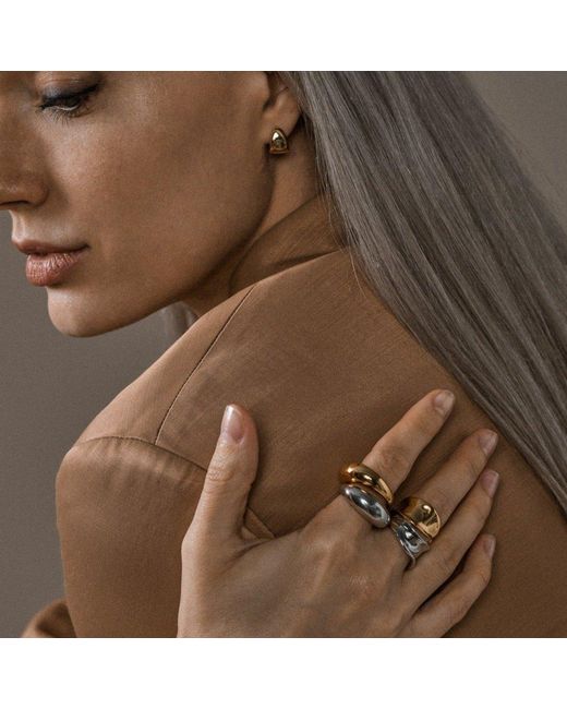 Lait & Lune Metallic Vortex Dome Ring