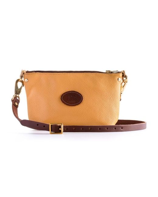 N'damus London Brown Bermon Leather Crossbody Bag