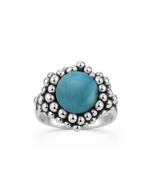 Unaloe Metallic Sterling Natural Amazonite Ring For – Luxury Gemstone Statement Jewelry