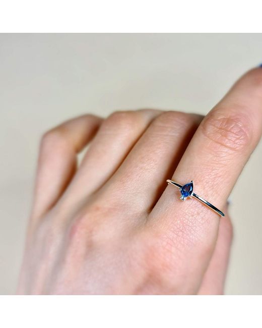 NASI SILVER White Pear Atarah Ring- Topaz & Topaz