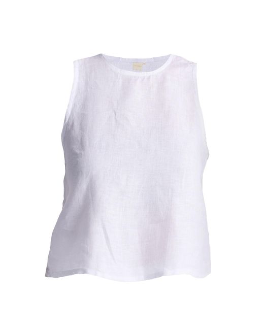 REISTOR White Button Back Embroidered Crop Top