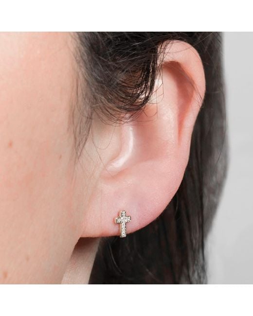 Maya Brenner Metallic Pavé Charm Stud