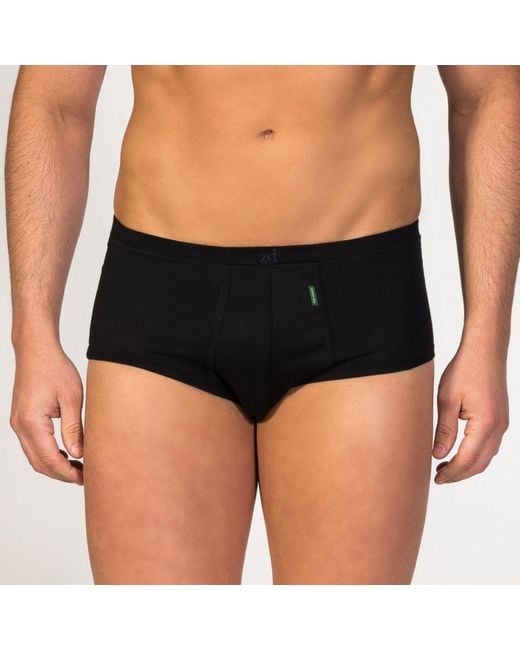 Zd - Zero Defects Black Senior Fly Front Briefs – Premium Egyptian Cotton Comfort for men