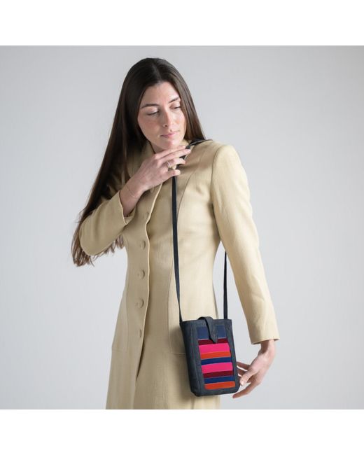 Velvet Atelier Red Astra Fuchsia Crossbody Bag