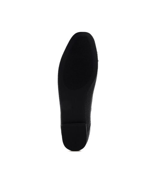 Rag & Co Black Paper Rings Raffia Ballet Flats